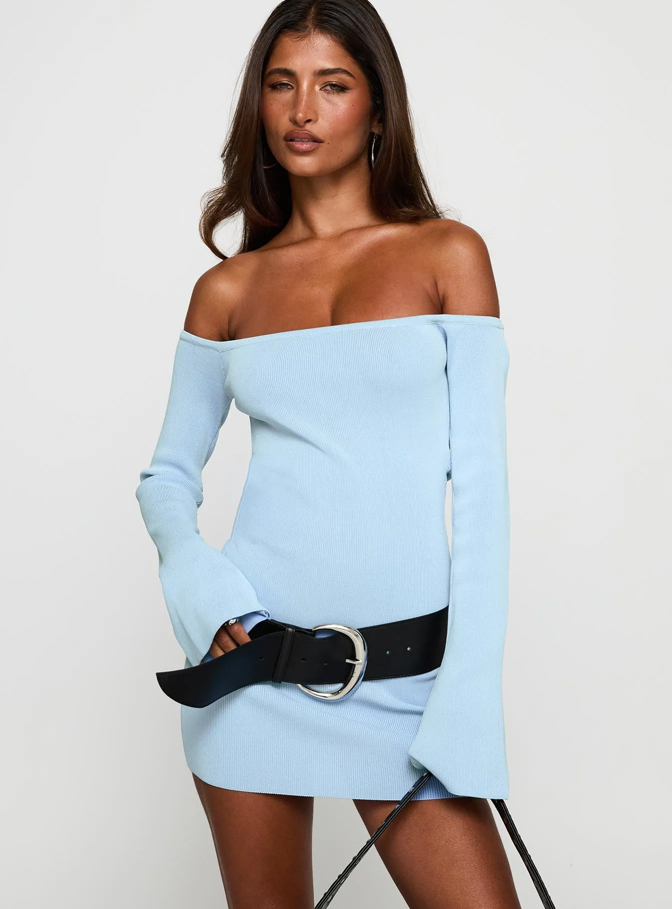 Parisa Long Sleeve Mini Dress Blue sold by Princess Polly product image thumbnail 2