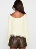 Hyacinthe Long Sleeve Top Cream sold by Princess Polly