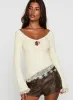 Hyacinthe Long Sleeve Top Cream sold by Princess Polly