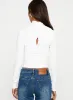 Ganz Long Sleeve Top White sold by Princess Polly