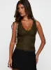 Far Away Top Dark Green sold by Princess Polly