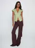 Crowd Control Collared Top Sage sold by Princess Polly