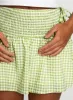 Arroyo Mini Skirt Green / White Gingham sold by Princess Polly