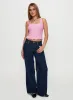 Baseline Square Neck Rib Tank Top Pale Pink sold by Princess Polly