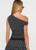Ready To Party Off Shoulder Top Black Polka sold by Princess Polly