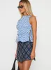 Orellia Mini Skirt Blue Check sold by Princess Polly