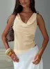 Pretty Little Fears Cowl Neck Top Beige sold by Princess Polly