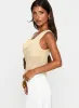Pretty Little Fears Cowl Neck Top Beige sold by Princess Polly