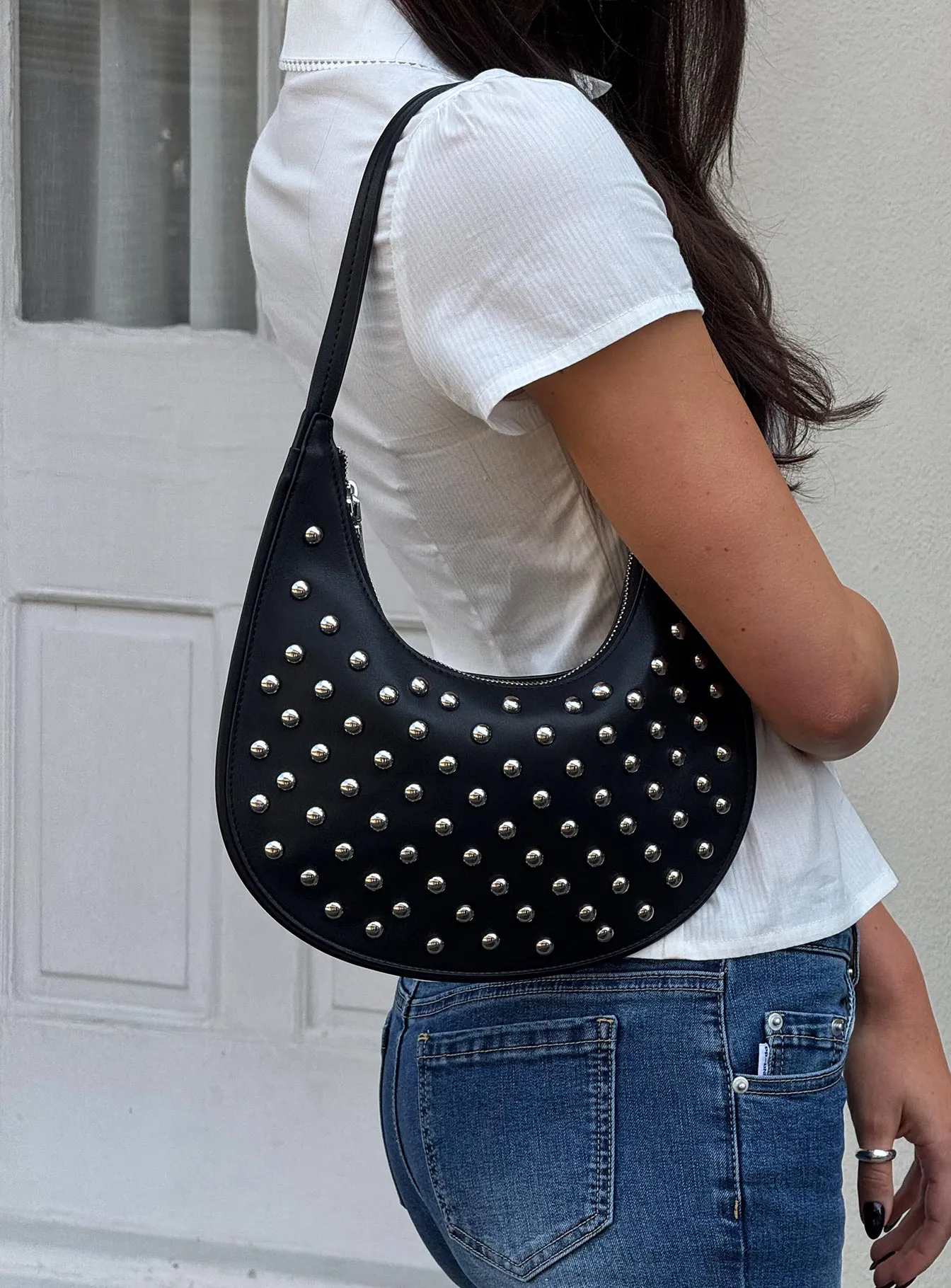 Like A Daydream Studded Bag Black sold by Princess Polly product image thumbnail 4