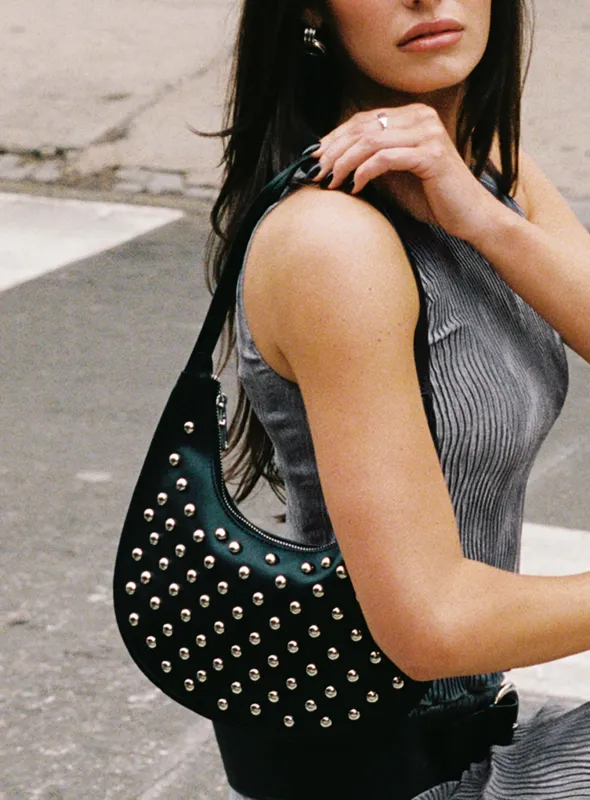Like A Daydream Studded Bag Black sold by Princess Polly