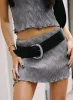 The Other Side Belt Black / Silver sold by Princess Polly