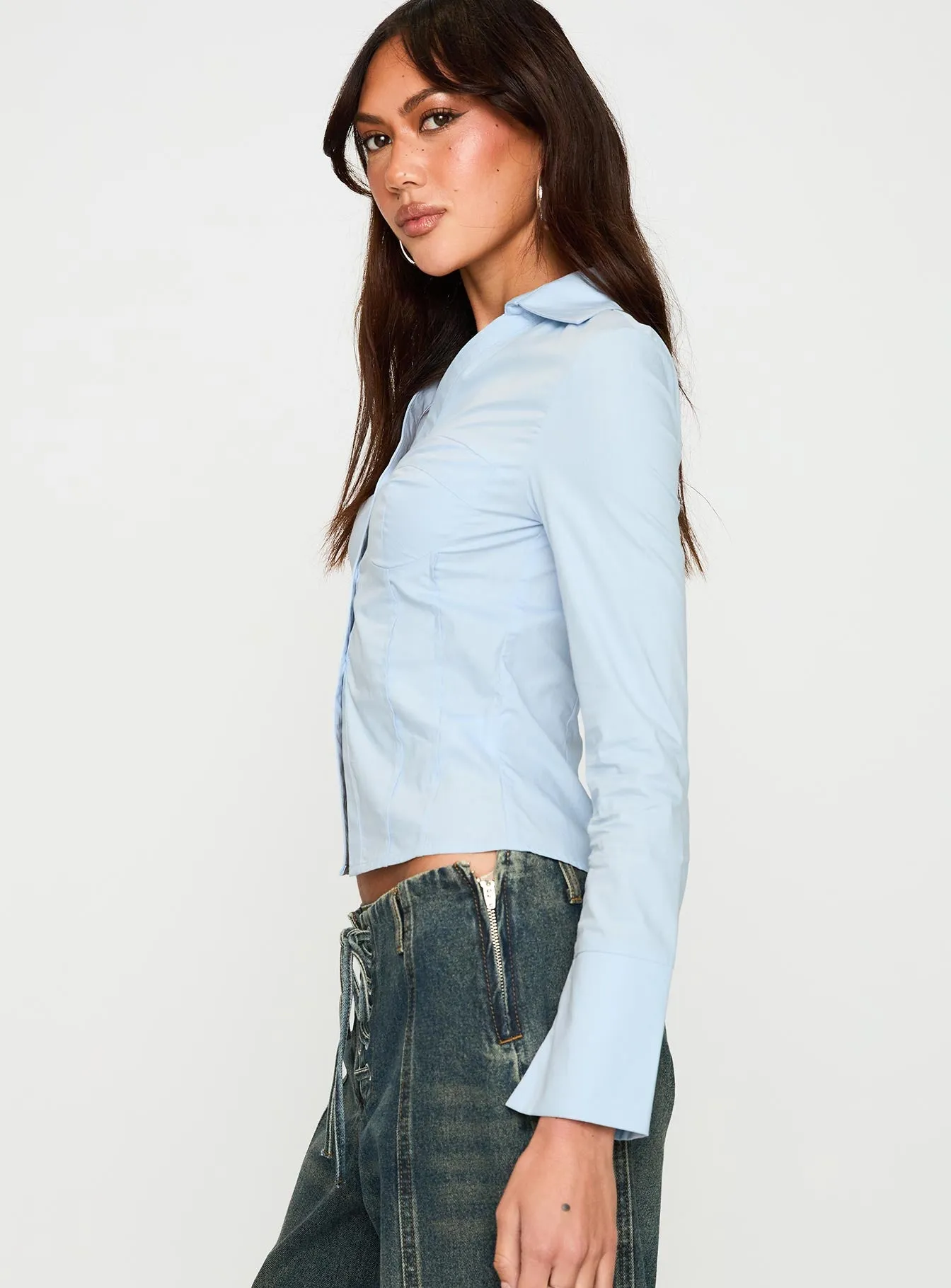 Zifa Shirt Blue sold by Princess Polly product image thumbnail 4