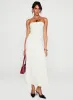 Just For Fun Strapless Maxi Dress White Polka Dot sold by Princess Polly