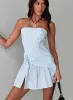 Archetype Strapless Mini Dress Blue Stripe sold by Princess Polly