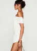 Lucianne Off The Shoulder Mini Dress White sold by Princess Polly