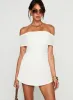 Lucianne Off The Shoulder Mini Dress White sold by Princess Polly