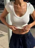 Lovely Day V Neck Top White sold by Princess Polly