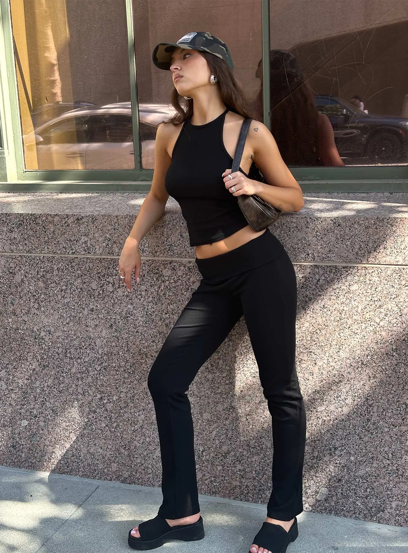 Truth Be Told Straight Leg Pant Black sold by Princess Polly