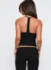 Busy Woman High Neck Top Black sold by Princess Polly