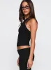 Busy Woman High Neck Top Black sold by Princess Polly