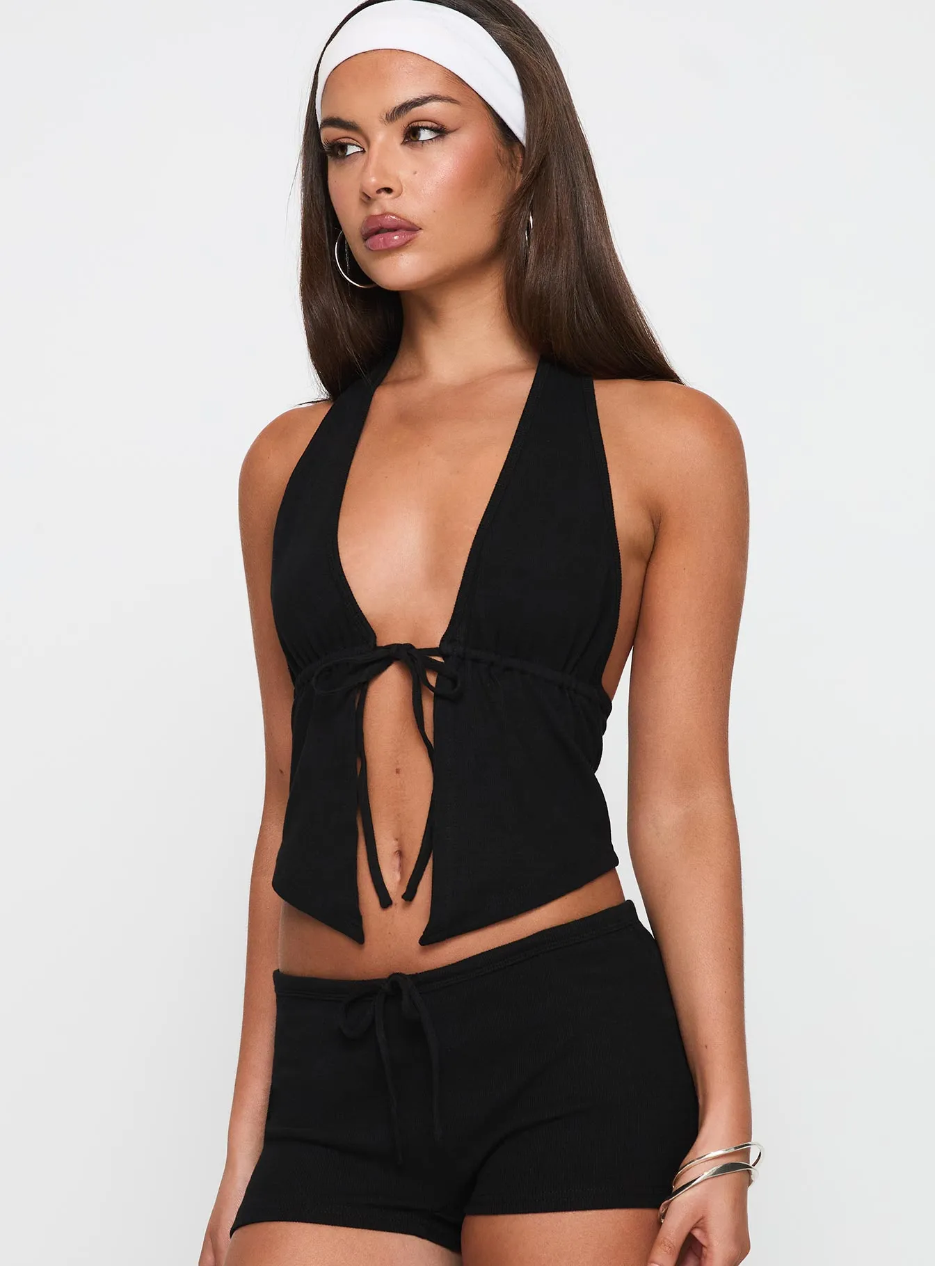 Obviously Halter Top Black sold by Princess Polly product image thumbnail 2