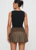 Fantasies Pleated Mini Skort Grey sold by Princess Polly