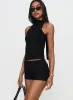 Minette Micro Shorts Black Pinstripe Tall sold by Princess Polly