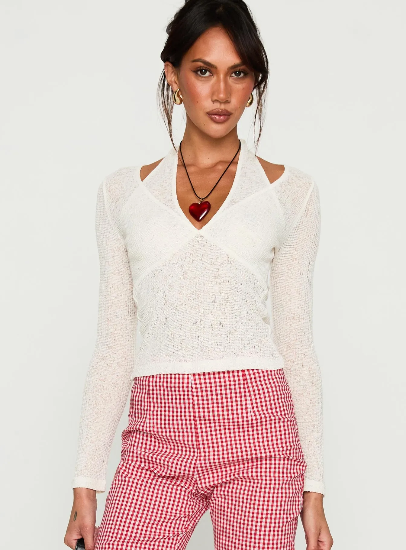 Levitating Long Sleeve Top White sold by Princess Polly product image thumbnail 2