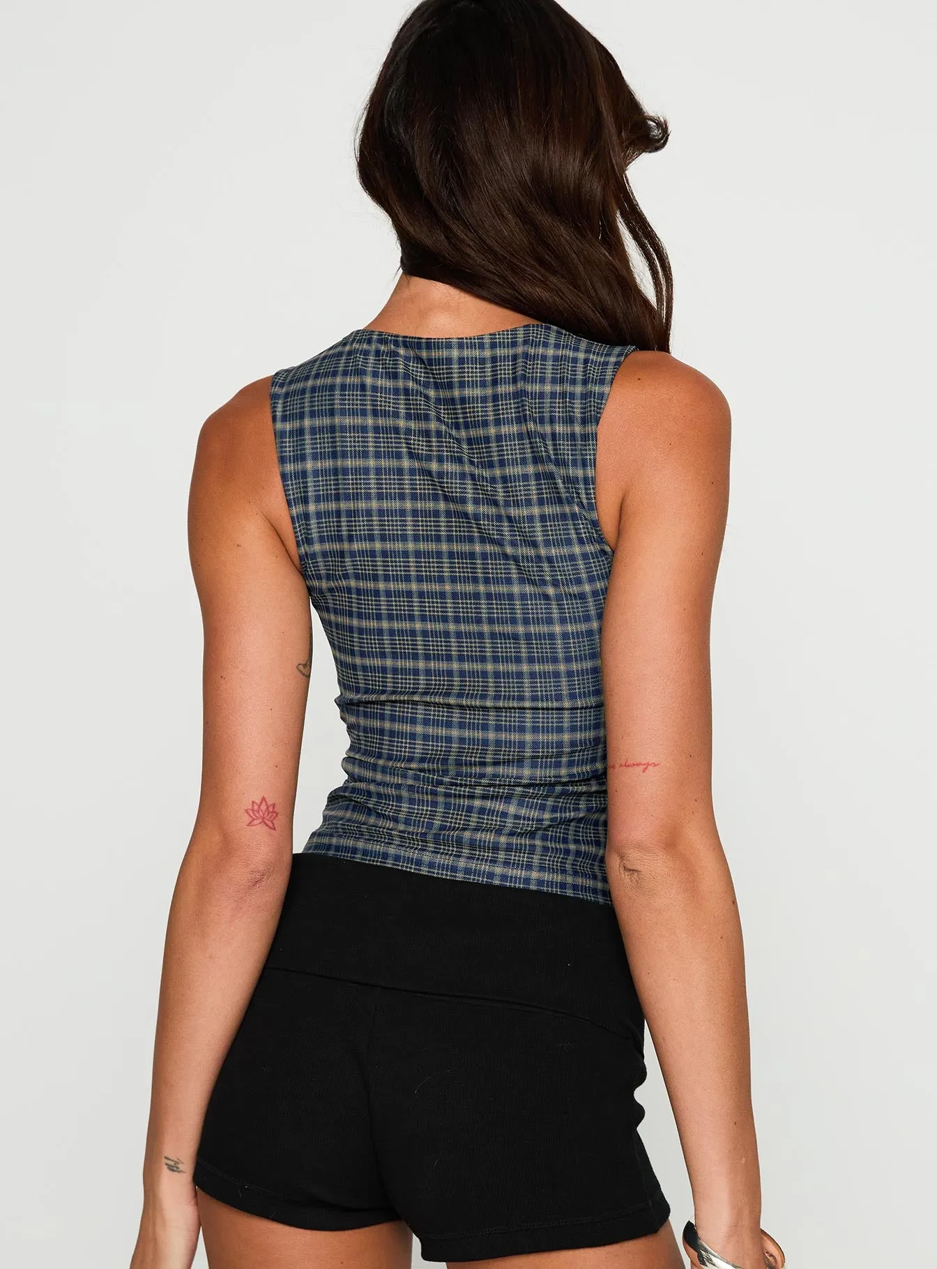 Your Main One Top Navy Check sold by Princess Polly product image thumbnail 5