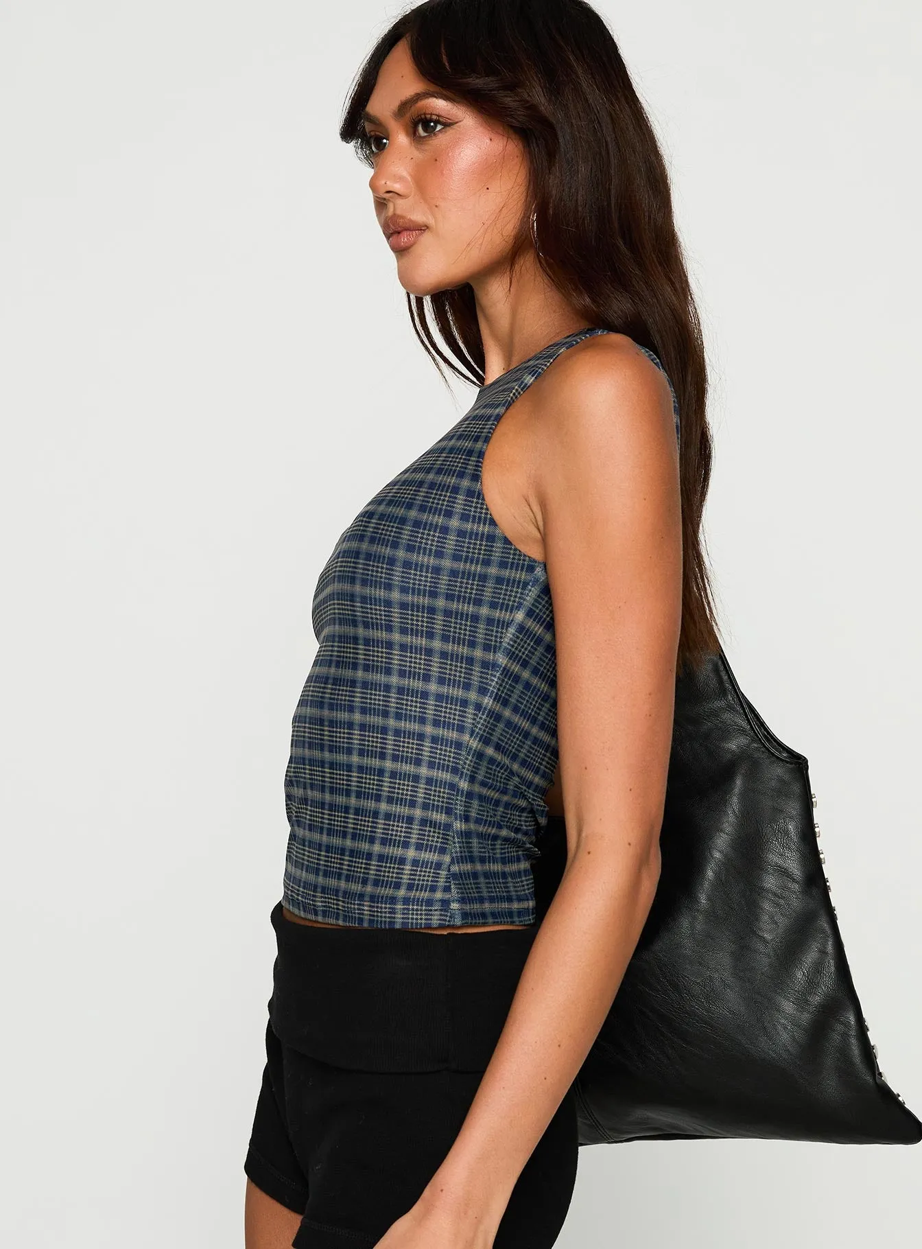 Your Main One Top Navy Check sold by Princess Polly product image thumbnail 4