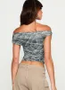 Sweet Embrace Off Shoulder Top Multi sold by Princess Polly