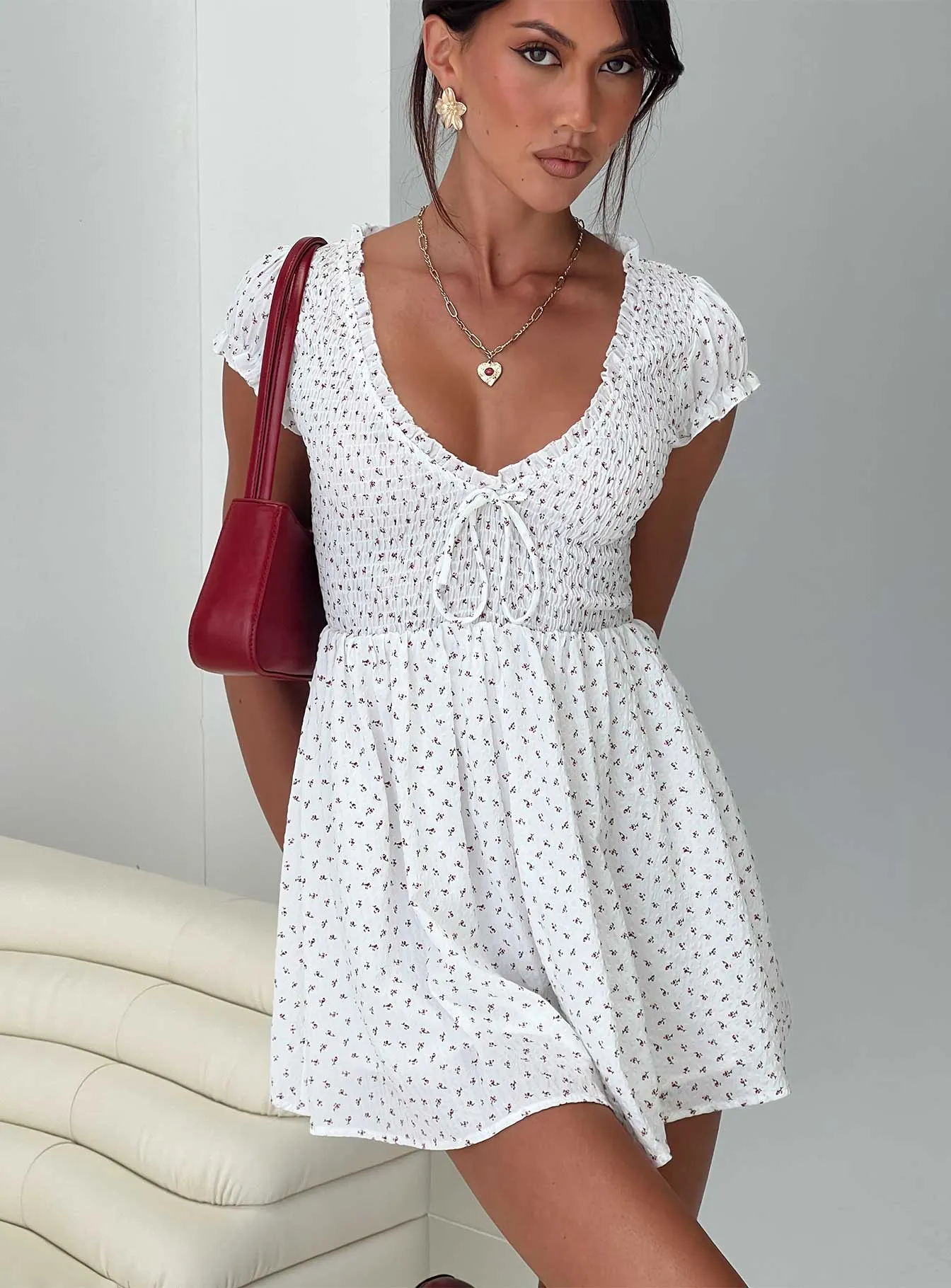 Sweet Talk Playsuit White Floral sold by Princess Polly