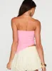Reminisce Strapless Hardware Detail Top Pink sold by Princess Polly