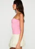 Reminisce Strapless Hardware Detail Top Pink sold by Princess Polly