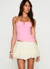 Cloudia Bubble Hem Mini Skirt Cream sold by Princess Polly