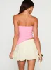 Cloudia Bubble Hem Mini Skirt Cream sold by Princess Polly