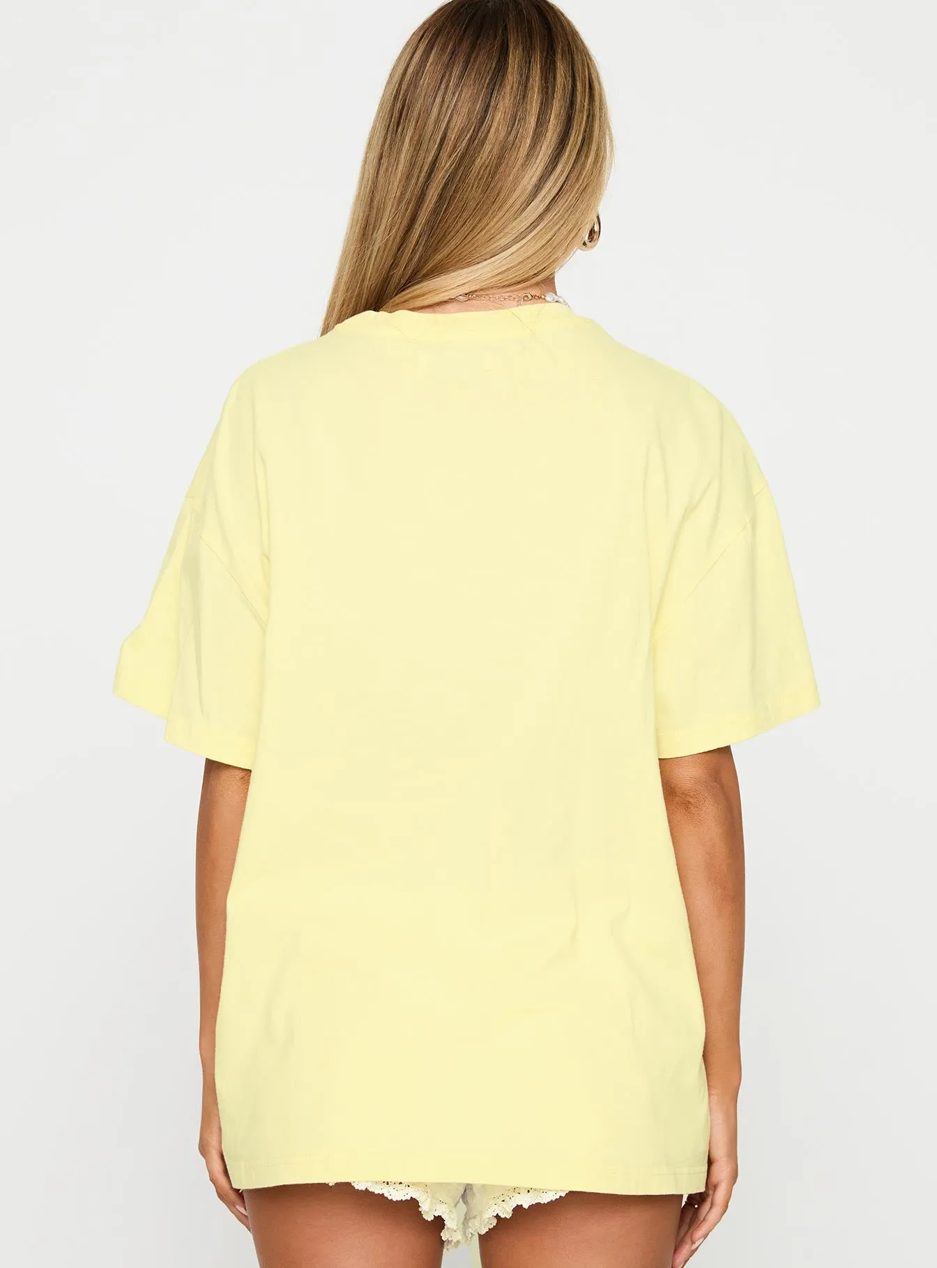 Pasta Makes You Fasta Oversized Tee Yellow sold by Princess Polly product image thumbnail 5