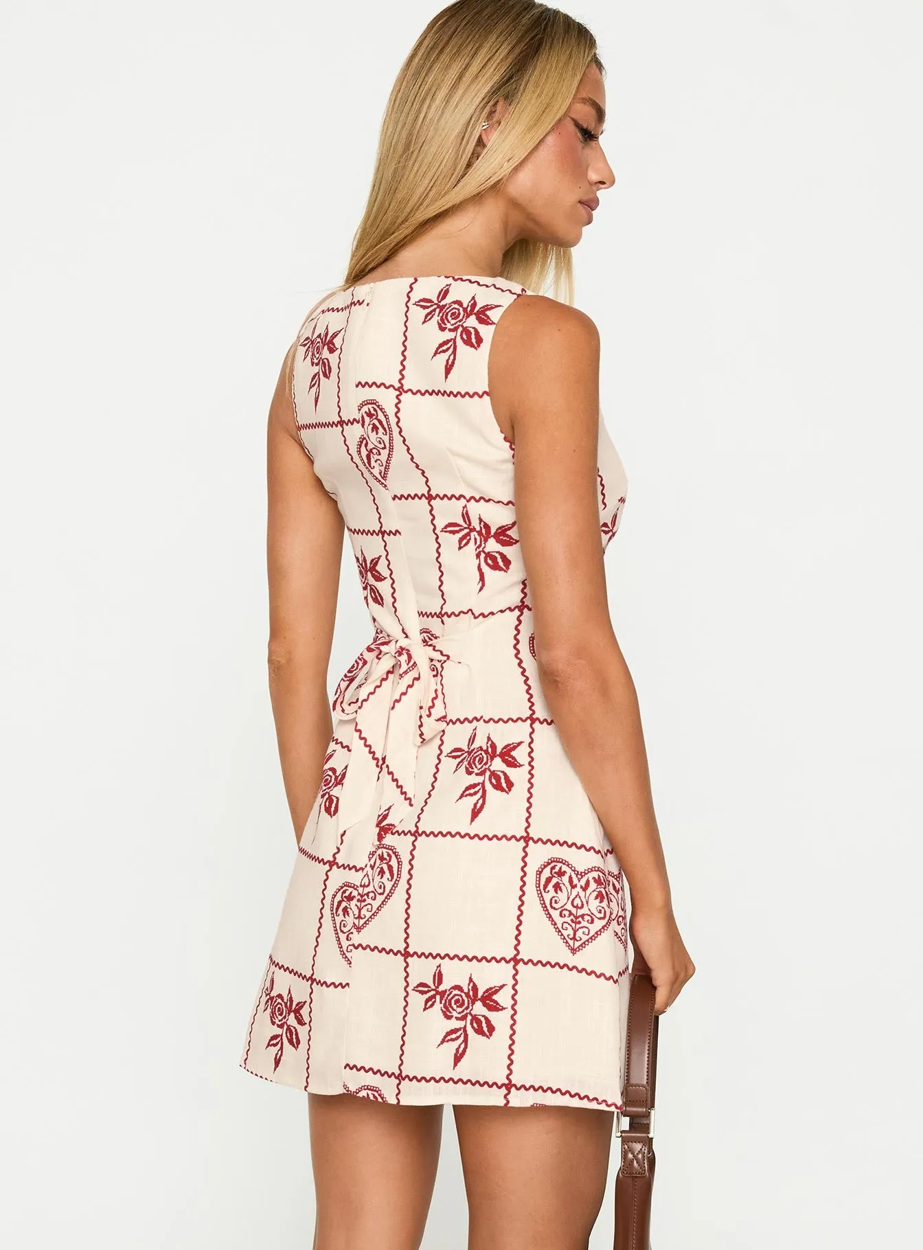 Alfalfa Shift Mini Dress Red Floral Check sold by Princess Polly product image thumbnail 5