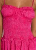 Karmic Shirred Mini Dress Magenta sold by Princess Polly