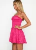 Karmic Shirred Mini Dress Magenta sold by Princess Polly