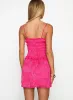 Karmic Shirred Mini Dress Magenta sold by Princess Polly