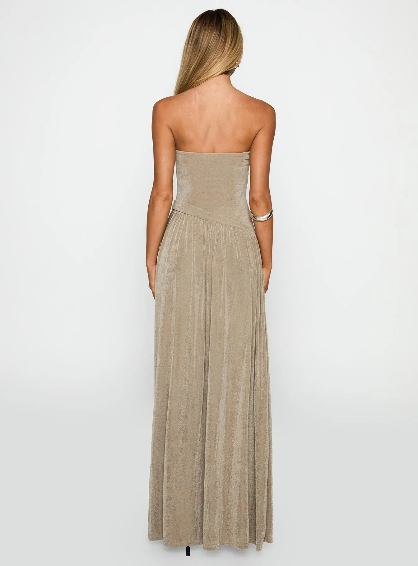 Inka Strapless Maxi Dress Taupe sold by Princess Polly product image thumbnail 5