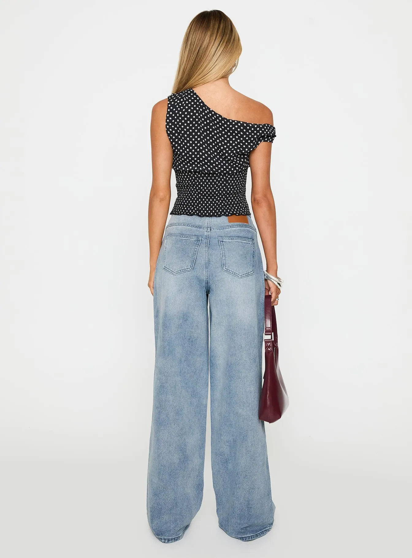 Bowe Low Rise Wide Leg Jeans Blue sold by Princess Polly product image thumbnail 5