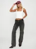Better Half Low Rise Straight Leg Jeans Charcoal sold by Princess Polly
