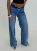 On Sunset Mid Rise Straight Leg Jeans Dark Wash sold by Princess Polly