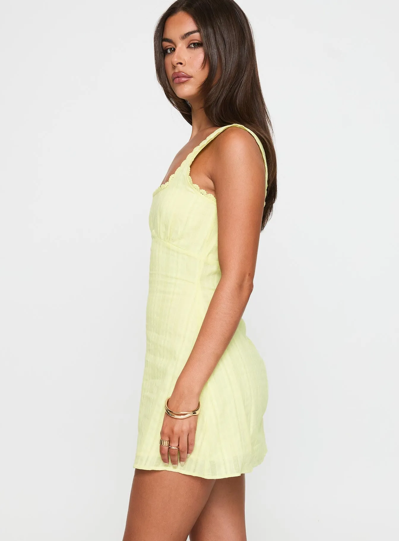 Dasha Mini Dress Lemon sold by Princess Polly product image thumbnail 4