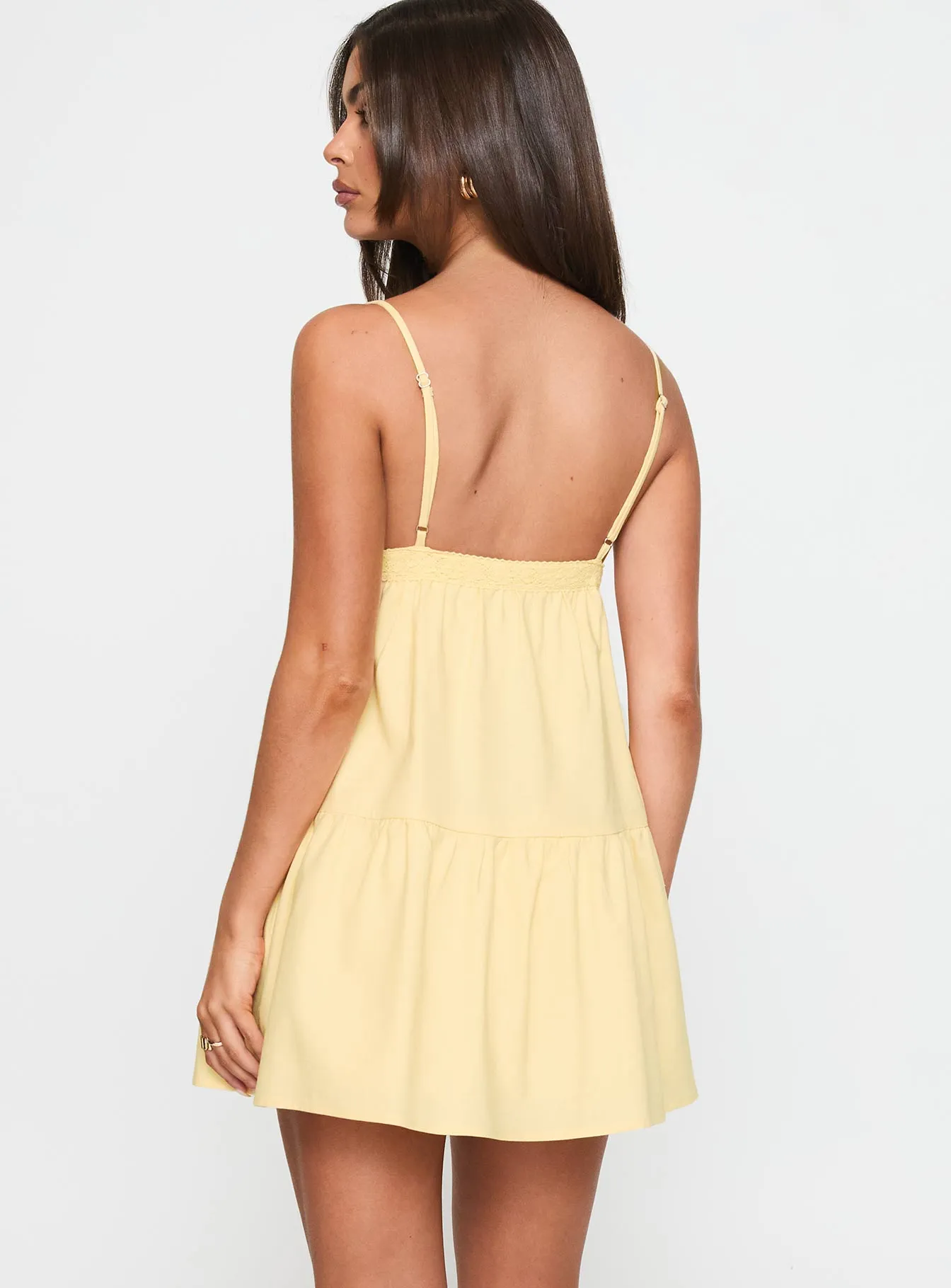 Nicoletta Mini Dress Lemon sold by Princess Polly product image thumbnail 5