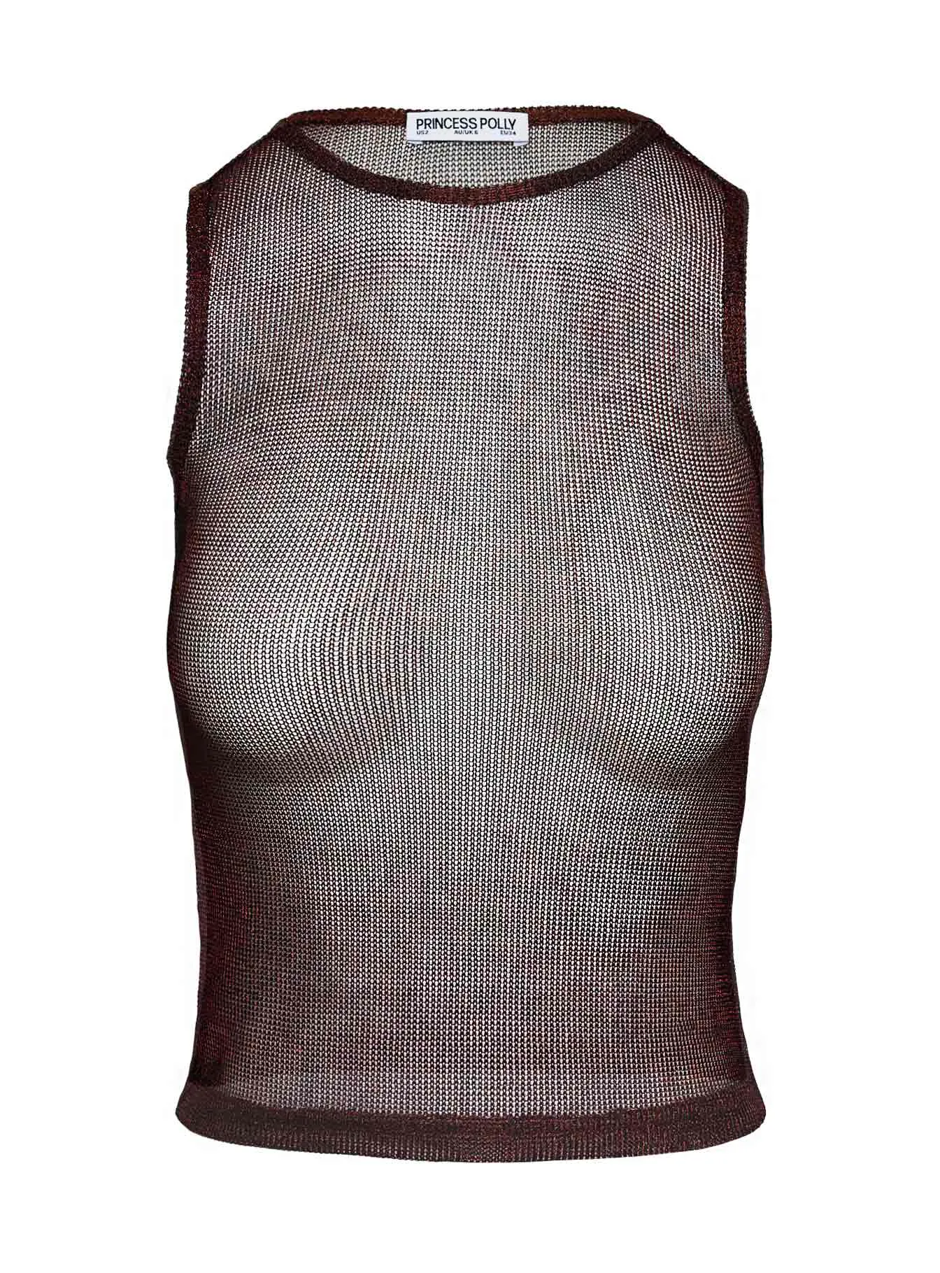 Perfect Mirage Sheer Top Brown sold by Princess Polly product image thumbnail 5