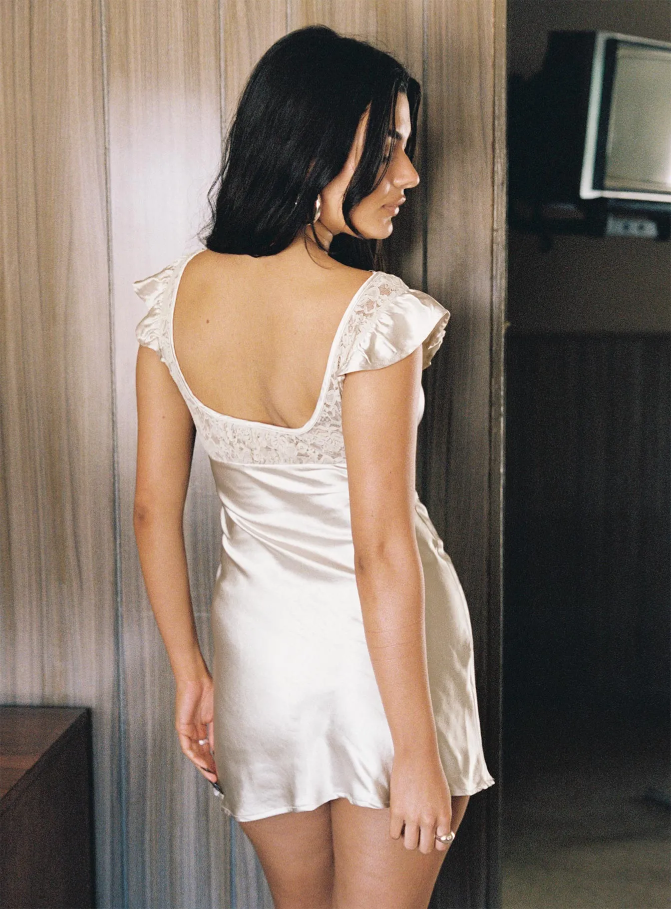 Ever After Mini Dress Cream sold by Princess Polly product image thumbnail 4