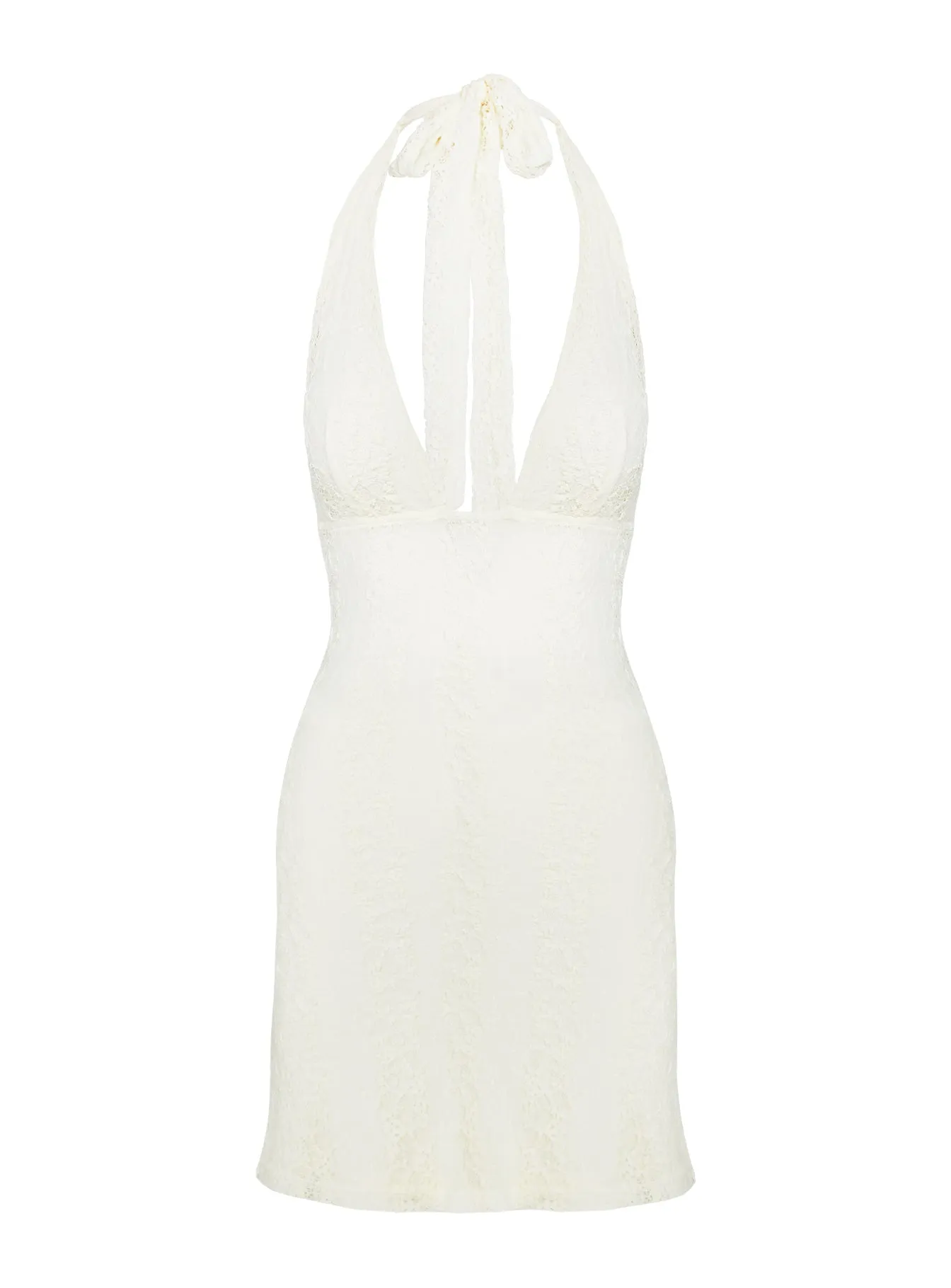 Youthful Spirit Halter Mini Dress Cream sold by Princess Polly product image thumbnail 5